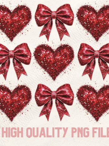 Coquette Glitter Valentine Heart Png, Valentine Png, Girls Valentine Png, Valentine Heart Png, Valentine Coquette Png, Valentines Mama Png $3.34