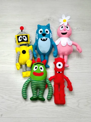 Yo Gabba Gabba! Felt toy Foofa, Toodee, Muno, Brobee, Plex $36.00