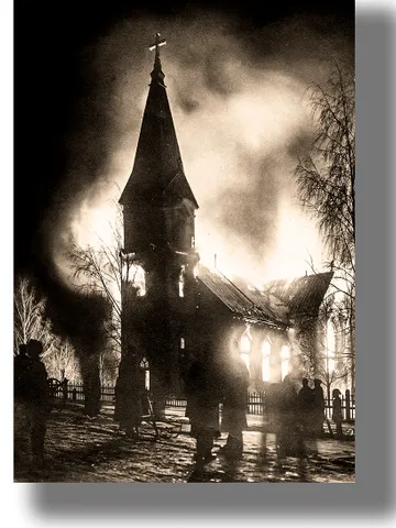 Old burning finnish Church. $21.00