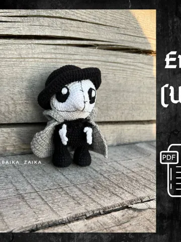 PDF Crochet Plague Doctor Pattern, Amigurumi Halloween Ornament, Crochet Creepy Doll Pattern, Amigurumi Cute Monster, Halloween Pandemic $10.10