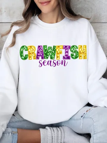 Mardi Gras Faux Sequin Embroidered PNG- Mardi Gras Shirt, Mardi Gras Digital, DTF, Faux Embroidery, Stitch, Matching, Glitter $3.62