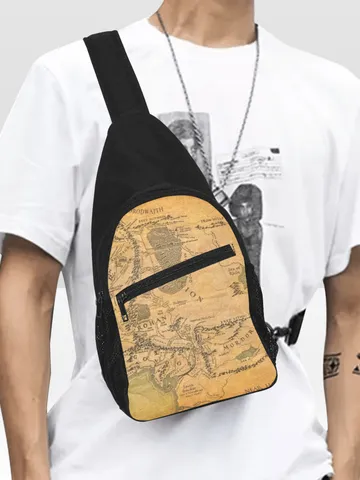 Middle Earth Map Chest Bag $39.97