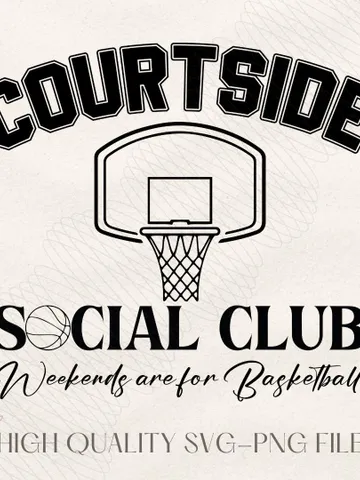 Basketball Mom Svg Png, Courtside Social Club, Basketball SVG, Basketball Shirt SVG, Basketball Season, Trendy Basketball SVG, Courtside $3.90