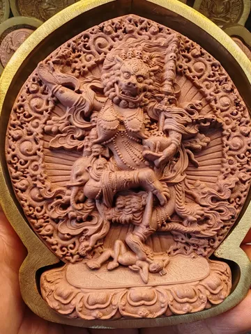 lion-faced Dakini Simhamukha Simhavaktra Tsa Tsa Mold - 4.5/11cm Height: Tibetan Buddha Statue Maker for Ritual Sacred Art & Offering