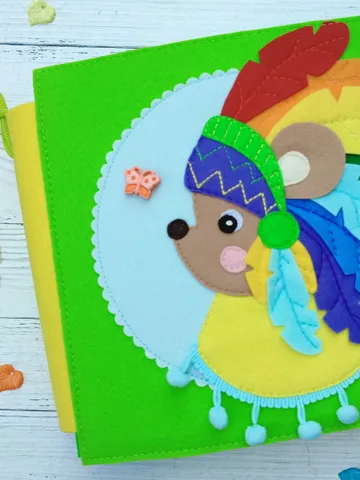 Indians Quiet book pattern, Felt activity book pattern pdf, DYI Quiet book sewing ideas for kids 2, 3, 4 year old, Baby soft book tutorial