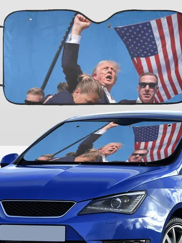 Trump Assasination Car SunShade, Trump Shot Election 2024 $48.00