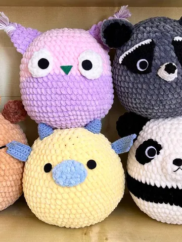 Crochet amigurumi patterns set Cute stuffed animals pattern bundle tutorial Crochet capibara squishy pattern Cute little owl pattern $5.00