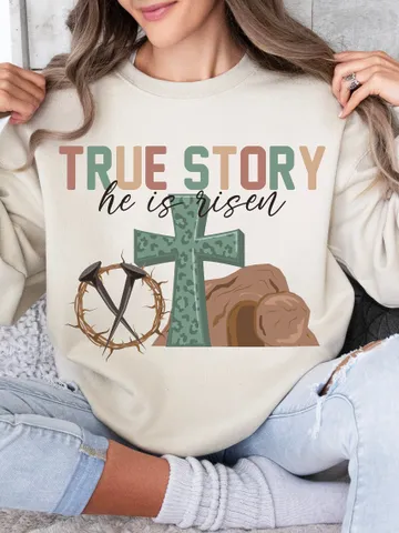 True Story He is Risen PNG, Matthew 28:6, Easter png, Easter Christian Png, Sleeve Design, Easter Christian Sublimation Designs Download $3.62