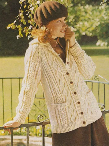 cardigan knitting pattern women ladies jacket pockets long cardigan pdf instant download $6.68