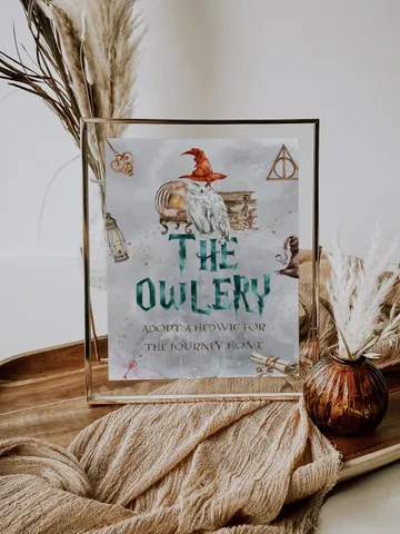 THE OWLERY; Wizard Baby Shower; Magic School Baby Shower template; Instant Download; ms7 $7.55