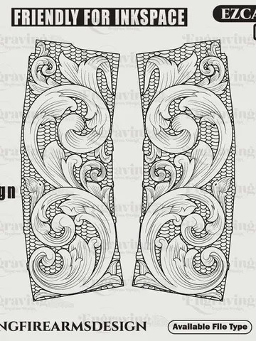 PMAG Scrolling Pattern Design Svg,lasercut,laserengraving,fiberlaser,engravingfiles,laserpattern,engravingdesign,engravingpattern,metalart $38.99