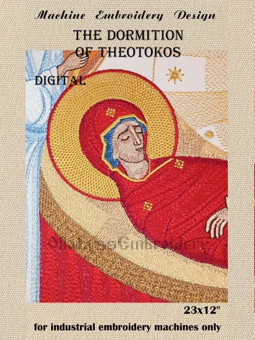 The Dormition embroidery design $180.00