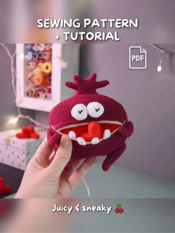 PDF Fleece Toy Pattern – Softie Pomegranate Plush Tutorial $11.00
