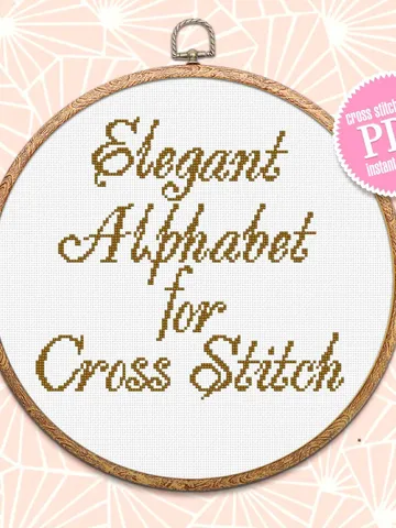 Alphabet cross stitch pattern PDF Calligraphy stitch, Font xstitch chart, Letters cross stitch, Digital download PDF DIY Home decor #A2 $3.70