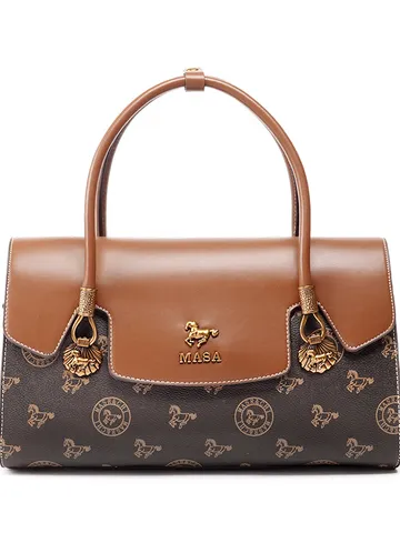Elegant Horse Emblem Leather Satchel – MASA Design $44.00