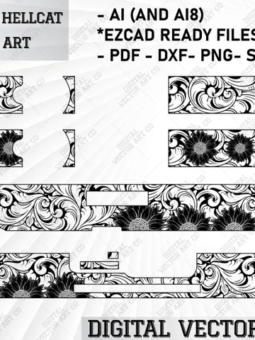 Svg Scroll Design Springfield Hellcat Laser Engraving File $40.00