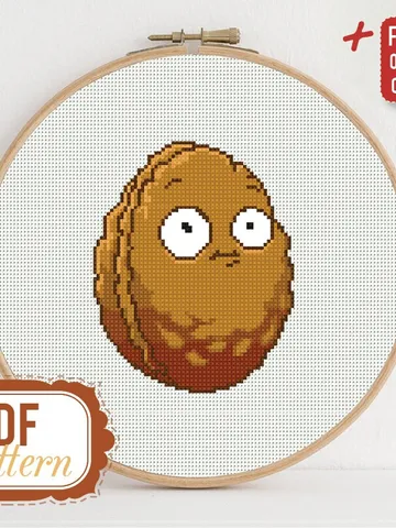 Cross stitch pattern Wall-Nut Cross stitch pattern Plants vs Zombies PDF Format Instant Download Home decor Modern $6.80