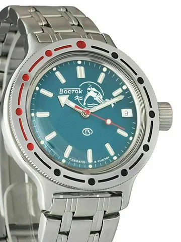Vostok Amphibia 420059 Watch Scuba Dude Military Diver Automatic Blue $139.00