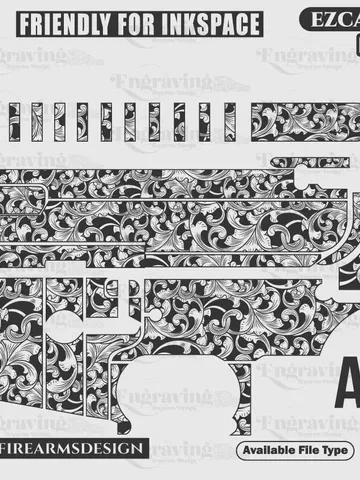 AR15 Scroll Design Svg,lasercut,laserengraving,fiberlaser,engravingfiles,laserpattern,engravingdesign,engravingpattern $79.99