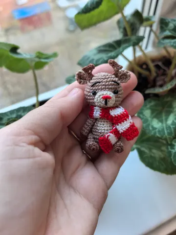 Crochet miniature deer. Christmas gift. $60.00