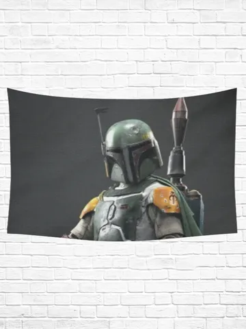 Boba Fett Wall Tapestry, Cotton Linen Wall Hanging $48.00
