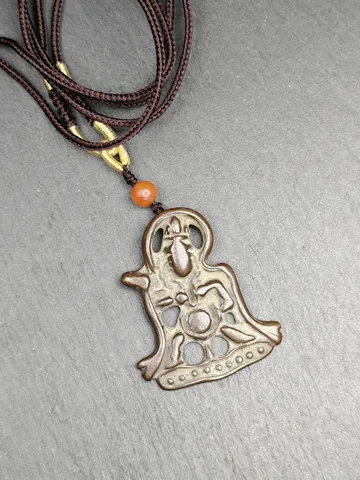 Unique Vajrapani Amulet Badge,Tibetan Buddhism Protective Charm,the Protector and Guide of Gautama Buddha,Made of Thokcha,Spiritual Gift