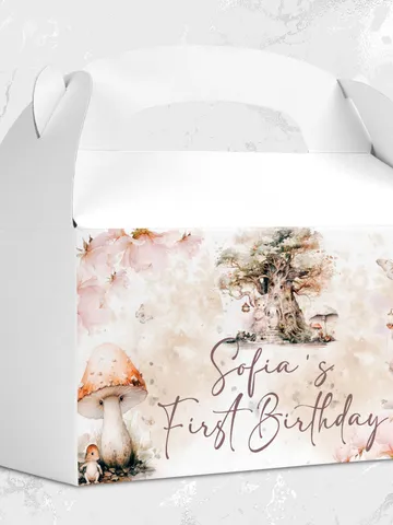 Editable Fairy Birthday gable box template Fairy Floral Birthday Magical Enchanted Fairy Birthday  Pixie Fairy Magical fa12 $12.78