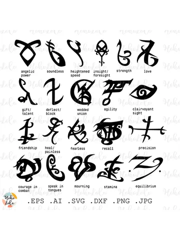 Runes Symbol Svg, Runes Cricut, Magic Signs Svg, Runes Stencil Dxf, Runes Clipart Png, Runes Templates Dxf $6.50