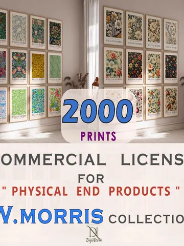 William Morris Commercial License for Only Physical Product William Morris Wall Art Commercial License , Physical Product Commercial License $249.96