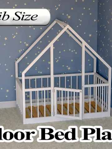 Montessori Floor Bed Plan, Crib Size, PDF, DIY $14.95