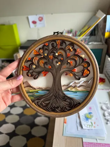 Original artwork in quilling technique - Paper Art $100.00