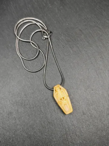 Authentic Yak Bone Carved Skeleton Pendant,Protective Charm,Gandhanra Old Tibetan Amulet,Spiritual Necklace,32mm × 15mm $89.99