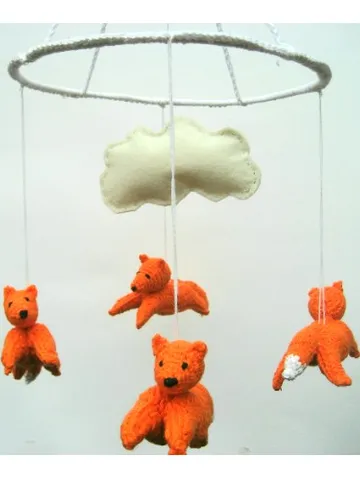 Foxes mobile, Baby mobile, animal mobile, ZOO mobile, forest mobile, Thebabemuse, forest mobile, forest nursery $77.00