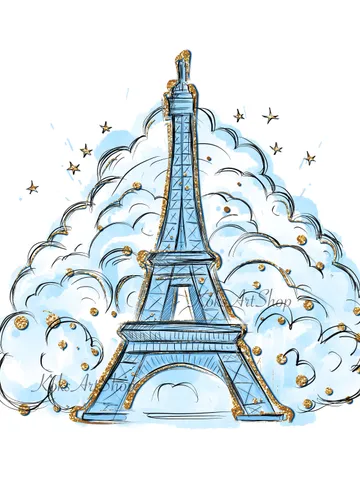 Eiffel Tower png, Eiffel Tower clip art, Eiffel Tower illustration, Fashion art, Fashion Clipart, Fashion print, Paris clip art, Paris png $1.00