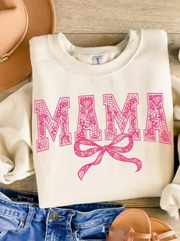 Lace Mama Coquette Png, Mama Png, Floral Mama Chinoiserie Png, Mama Varsity Png, Mothers Day Png, Gift for Mom, Lace Coquette Bow Png $4.46