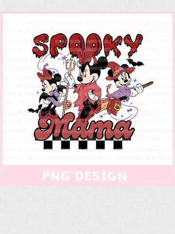 Spooky Vibes Minnie Mouse Halloween Png Designs, Trendy Cute Halloween Sublimation Png, Spooky Season Clip Art, Pumpkin Design, Digital Download