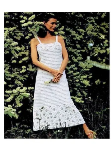 Dress crochet pattern, wedding dress crochet, sundress crochet pattern pdf $6.68