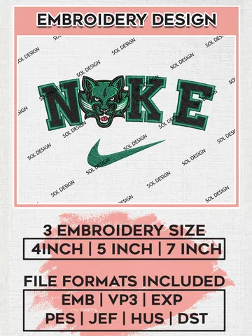 Nike Binghamton Bearcats Machine Embroidery Design, NCAA Binghamton Bearcats Embroidery Design files, NCAA Logo Embroidery Designs, NCAA Machine Embroidery Designs, Digital Download $6.99