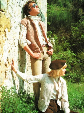 Waistcoat vest women men knitting pattern aran cable vest sleeveless cardigan instant download $6.68