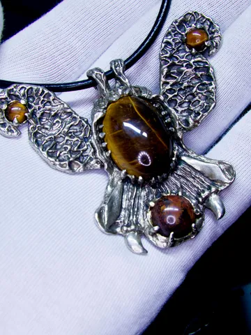 German silver Talisman of Abetment Twosided skyrim pendant / The Elder Scrolls Necklace / Skyrim cosplay Necklace $245.00