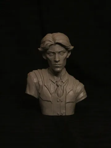 Bust of Viktor from "Arcane" (Unpainted Dark Grey)