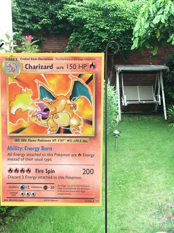 Charizard Card Garden Flag (Two Sides Printing, without Flagpole) $24.97