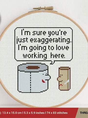 Toilet Paper Cross stitch pattern | Embroidery Pattern | Instant Download | Cross Stitch Patterns | Embroidery Designs | Humor Joke Job $5.49