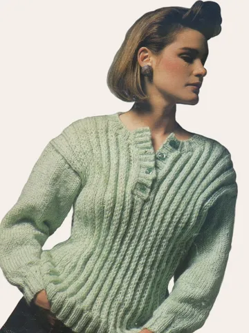 Vintage Knitting Pattern 244 Lady's Sweater Pullover Women $2.50