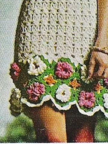 Crochet dress, vintage dress, women dress, summer dress, flower dress , crochet pattern pdf $6.68
