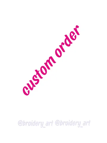 Сustom order machine embroidery designs