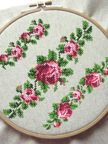 Roses cross-stitch set patterns machine embroidery designs digital embroidery pattern clothing décor embroidery motif flower embroidery $8.08