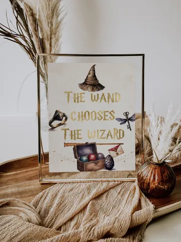 the WAND CHOOSES the WIZARD; Wizard Baby Shower; Magic School Baby Shower template; Instant Download; wiz1320 $7.55