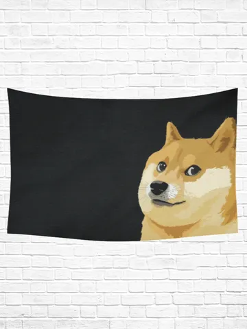 Doge Meme Wall Tapestry, Cotton Linen Wall Hanging $48.00