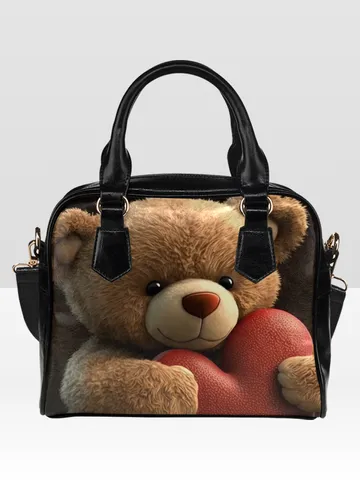 Cute Bear with Heart Shoulder Bag $60.00